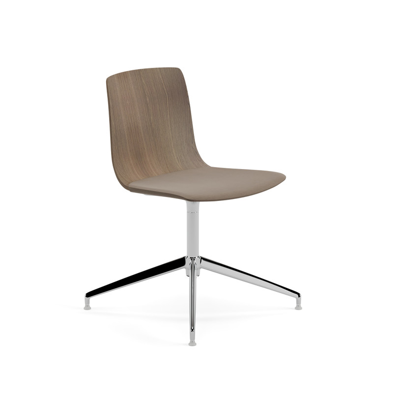 Aava 02 chair with swivel perch on wooden feet | Arper US